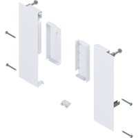 Mocowanie frontu MERIVOBOX , Wysokość E, do szuflady wewnętrznej z relingiem, lewe/prawe