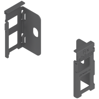 Uchwyt drewnianej ścianki tylnej LEGRABOX, wys. N (80 mm), prawy+lewy