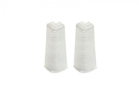 Narożnik zewn. do listwy przypodłogowej Hi Line 23,4x75mm 1kpl=2szt Cezar Aluminium szczotkowane białe Matowe