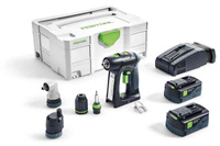 Festool akumulatorowa wiertarko-wkrętarka 18 V C 18 Li 5,2-Set