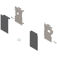 Mocowanie frontu LEGRABOX , zamontowany na wkręt do listwy dystansowej, do szuflady wewnętrznej, lewe/prawe, do LEGRABOX pure