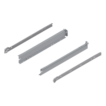 METABOX bok N (54 mm), Częściowy wysuw, 25 kg, dł.=450 mm, wersja na wcisk, lewy/prawy