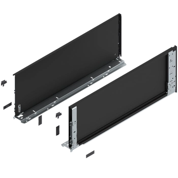 Bok szuflady LEGRABOX (za korpusem), wysokość F (241 mm), dł.=650 mm, lewy/prawy, do LEGRABOX pure