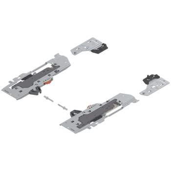 zestaw (Jednostka TIP-ON BLUMOTION + Zabierak + Adapter), do TANDEMBOX, Typ S0, dł. NL=270-300 mm, Całkowita waga szuflady=0-10 kg, prawy+lewy