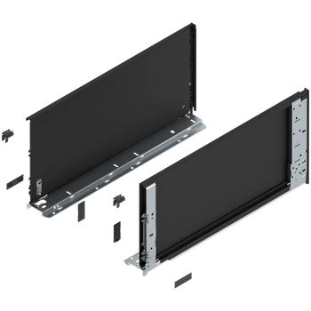 Bok szuflady LEGRABOX (za korpusem), wysokość F (241 mm), dł.=500 mm, lewy/prawy, do LEGRABOX pure
