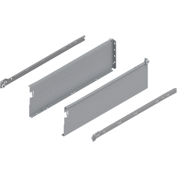 METABOX bok H (150 mm), Częściowy wysuw, 25 kg, dł.=500 mm, wersja na wcisk, lewy/prawy
