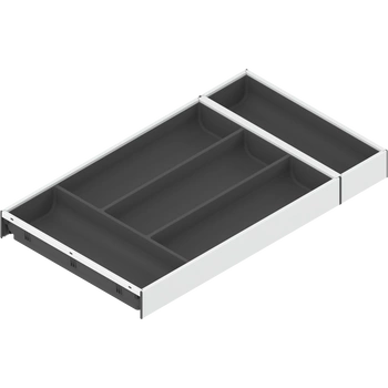 AMBIA-LINE  wkład na sztućce do szuflady standardowej, do LEGRABOX/MERIVOBOX, tworzywo sztuczne/stal, 5 przegródka na sztućce, dł.=550 mm, szerokość=300 mm
