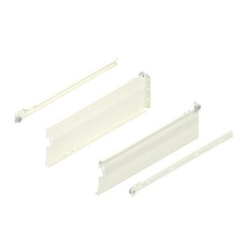 METABOX bok K (118 mm), Częściowy wysuw, 25 kg, dł.=400 mm, wersja na wcisk, lewy/prawy