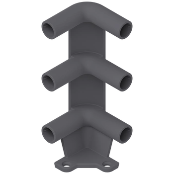 Narożnik szuflady tackowej do trzech relingów