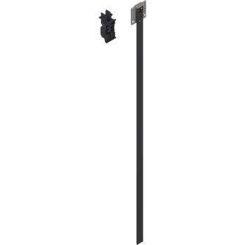 CABLOXX  Zestaw listwy zamka (listwa zamka, element dystansowy do przycięcia, końcówka zamka, mocowanie zamka, wzornik wiertarski), LKH=562 mm