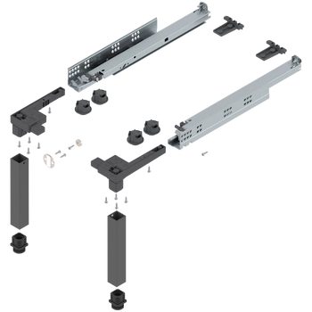 SPACE STEP Zestaw, tworzywo sztuczne/stal, dł.=410 mm