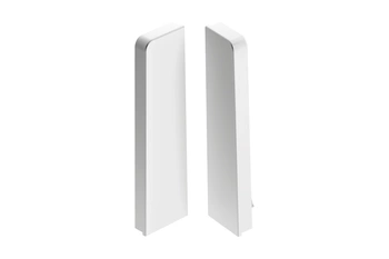 Zaślepki para do listwy przypodłogowej MASTERLINE 15x60mm 1kpl=2szt(L+P) Cezar Biały RAL9003 Matowe