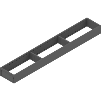 AMBIA-LINE  ramki do szuflady standardowej, do LEGRABOX/MERIVOBOX, stal, dł.=650 mm, szerokość=100 mm