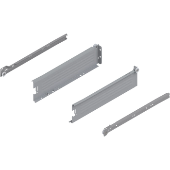METABOX bok M (86 mm), Częściowy wysuw, 25 kg, dł.=350 mm, wersja na wcisk, lewy/prawy