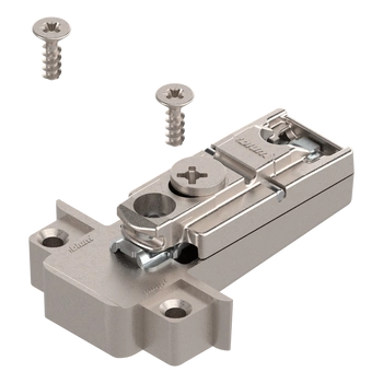 CLIP prowadnik, prosty, 0 mm, Cynk, na wkręty, RW: mimośród, do wąskiej ramki aluminiowej