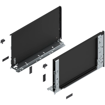 Bok szuflady LEGRABOX (za korpusem), wysokość F (241 mm), dł.=400 mm, lewy/prawy, do LEGRABOX pure