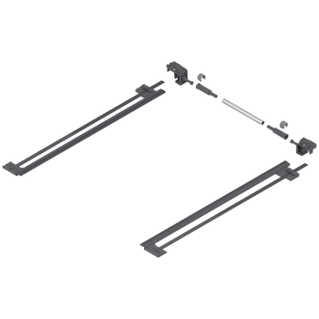 TANDEM Stabilizacja boczna, dł.=410 mm, KB=1400 mm, Częściowy wysuw, do grubości płyty 11-16 mm, do przycięcia