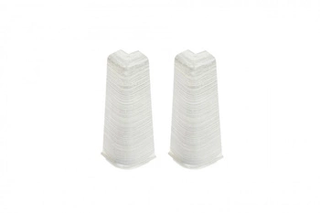 Narożnik zewn. do listwy przypodłogowej Hi Line 23,4x75mm 1kpl=2szt Cezar Aluminium szczotkowane białe Matowe