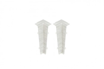 Narożnik wewn. do listwy przypodłogowej Hi Line 23,4x75mm 1kpl=2szt Cezar Aluminium szczotkowane białe Matowe