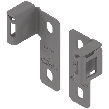 MERIVOBOX uchwyt relingu (tylny), uniwersalnie mocowany, nieregulowany reling, na wkręty, prawy+lewy
