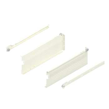 METABOX bok K (118 mm), Częściowy wysuw, 25 kg, dł.=350 mm, wersja na wcisk, lewy/prawy