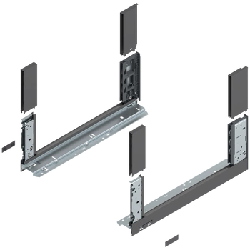 Bok szuflady LEGRABOX, wysokość C (177 mm), dł.=450 mm, lewy/prawy, do LEGRABOX free