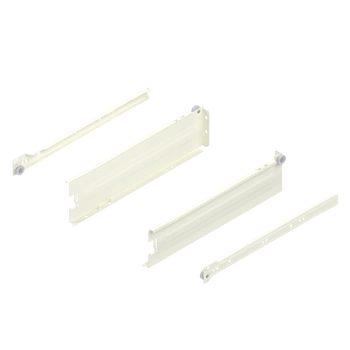 METABOX bok M (86 mm), Częściowy wysuw, 25 kg, dł.=350 mm, wersja na wcisk, lewy/prawy