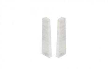 Zaślepki para do listwy przypodłogowej Hi Line 23,4x75mm 1kpl=2szt(L+P) Cezar Aluminium szczotkowane białe Matowe