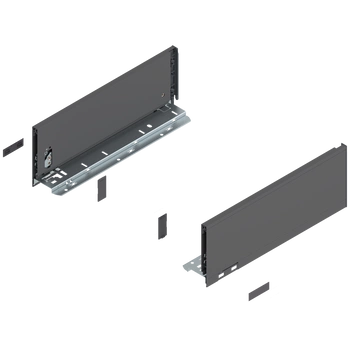 Bok szuflady LEGRABOX, wysokość K (128.5 mm), dł.=350 mm, lewy/prawy, do LEGRABOX pure