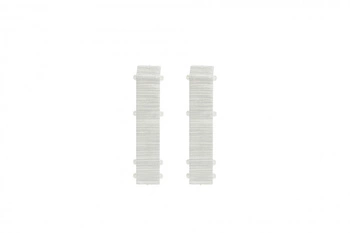 Łącznik listwy do listwy przypodłogowej Hi Line 23,4x75mm 1kpl=2szt Cezar Aluminium szczotkowane białe Matowe