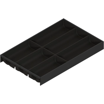 AMBIA-LINE  wkład na sztućce do szuflady standardowej, do LEGRABOX/MERIVOBOX, tworzywo sztuczne/stal, 6 przegródka na sztućce, dł.=500 mm, szerokość=300 mm