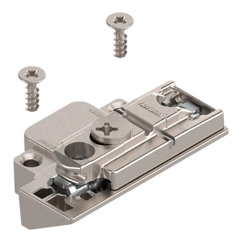 CLIP prowadnik, prosty, Cynk, na wkręty, RW: mimośród, praw., do wąskiej ramki aluminiowej