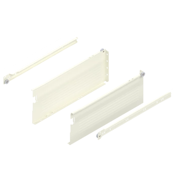 METABOX bok H (150 mm), Częściowy wysuw, 25 kg, dł.=400 mm, wersja na wcisk, lewy/prawy