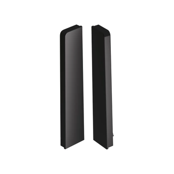 Zaślepki para do listwy przypodłogowej MASTERLINE 13x80mm 1kpl=2szt(L+P) Cezar Czarny RAL9005 Matowe