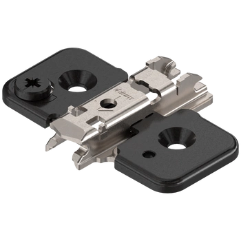 CLIP prowadnik, krzyżakowy, 0 mm, Stal, na wkręty do płyty wiórowej, RW: mimośród