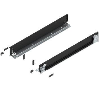 Bok LEGRABOX (za korpusem), wysokość M (90.5 mm), dł.=650 mm, lewy/prawy, do LEGRABOX pure