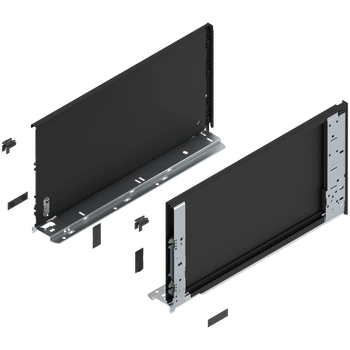 Bok szuflady LEGRABOX (za korpusem), wysokość F (241 mm), dł.=450 mm, lewy/prawy, do LEGRABOX pure