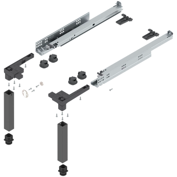 SPACE STEP Zestaw, tworzywo sztuczne/stal, dł.=460 mm