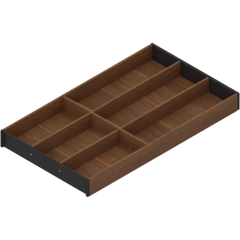 AMBIA-LINE  wkład na sztućce do szuflady standardowej, do LEGRABOX/MERIVOBOX, w opcji drewnopodobnej, 6 przegródka na sztućce, dł.=550 mm, szerokość=300 mm