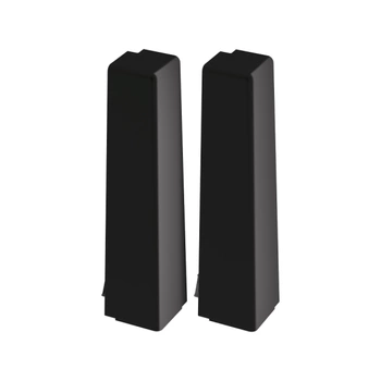 Narożnik zewn. do listwy przypodłogowej MASTERLINE 13x80mm 1kpl=2szt Cezar Czarny RAL9005 Matowe