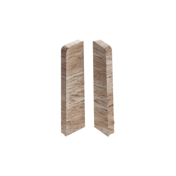 Zaślepki para do listwy przypodłogowej MASTERLINE 15x60mm 1kpl=2szt(L+P) Cezar Pacyfik Matowe