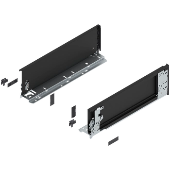Bok szuflady LEGRABOX (za korpusem), wysokość K (128.5 mm), dł.=400 mm, lewy/prawy, do LEGRABOX pure