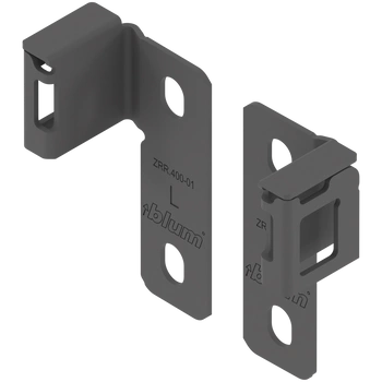 MERIVOBOX uchwyt relingu (tylny), uniwersalnie mocowany, nieregulowany reling, na wkręty, prawy+lewy
