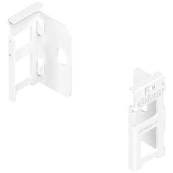 Uchwyt drewnianej ścianki tylnej LEGRABOX, wys. N (80 mm), prawy+lewy
