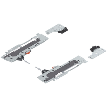zestaw (Jednostka TIP-ON BLUMOTION + Zabierak + Adapter), do TANDEMBOX, Typ L1, dł. NL=350-600 mm, Całkowita waga szuflady=0-20 kg, prawy+lewy