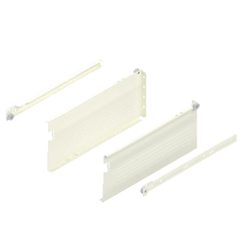 METABOX bok H (150 mm), Częściowy wysuw, 25 kg, dł.=350 mm, wersja na wcisk, lewy/prawy