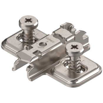 CLIP prowadnik, krzyżakowy, 3 mm, Stal, na zamontowane wkręty EURO , RW: otwór podłużny