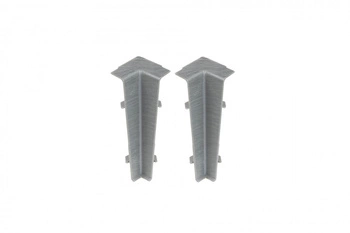 Narożnik wewn. do listwy przypodłogowej Hi Line 23,4x75mm 1kpl=2szt Cezar Aluminium szczotkowane Matowe