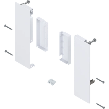 Mocowanie frontu MERIVOBOX , Wysokość E, do szuflady wewnętrznej z relingiem, lewe/prawe