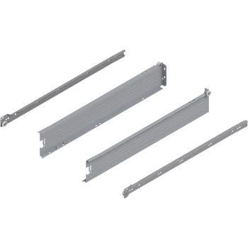 METABOX bok M (86 mm), Częściowy wysuw, 25 kg, dł.=550 mm, wersja na wcisk, lewy/prawy